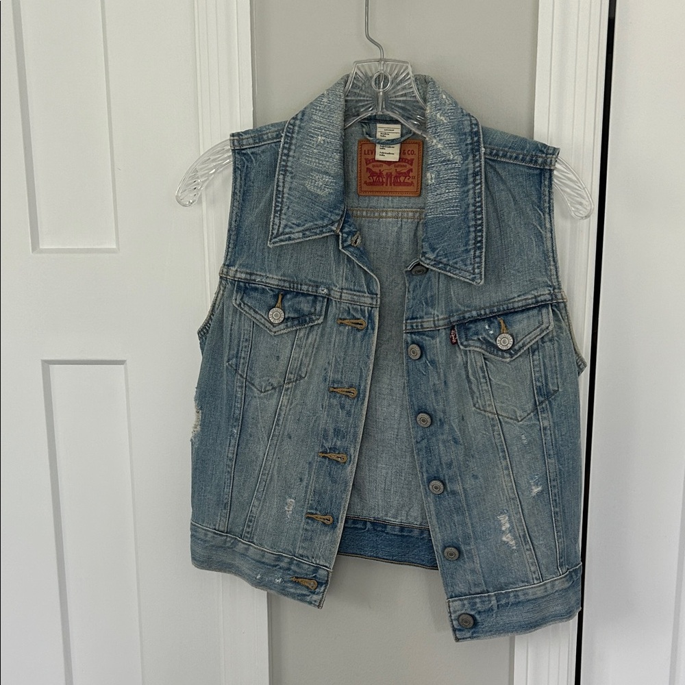 Levi's Light Blue Denim Vest
